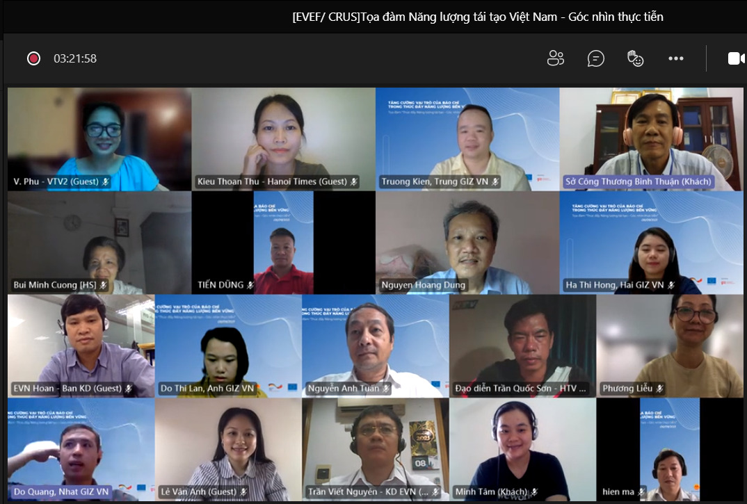 Chia sẻ kinh nghiệm tại Toạ đàm Phát triển năng lượng tái tạo Việt Nam – Góc nhìn thực tiễn 1 taodam 1