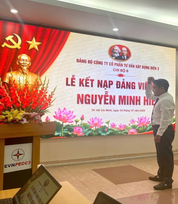 CHI BỘ 6 TỔ CHỨC LỄ KẾT NẠP ĐẢNG VIÊN MỚI 3 Chi Bo 6 Ket nap dang vien Nguyen Minh Hieu 02072026 003